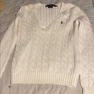 White Ralph Lauren sport woman’s white sweater